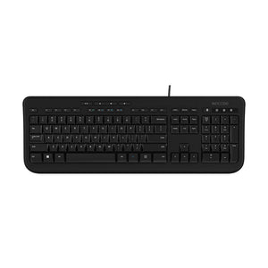 Incase Designed by Microsoft Wired Keyboard 600 in black, top view on a plain white background showing the full number pad