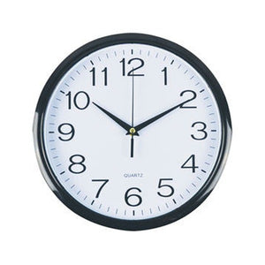 Italplast Round Wall Clock 30cm Black Trim - image 1