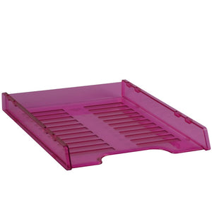 Italplast Slimline Multi-Fit Document Tray A4 Tinted Pink (I 65TPK) — Italplast product, Australian made