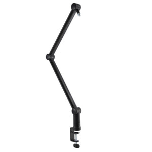 Kensington A1020 Boom Arm in black, full view of the jointed arm and desk clamp