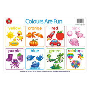 Learning Can Be Fun Colours Are Fun Placemat