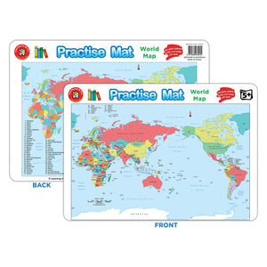 Learning Can Be Fun Practise Mat World Map