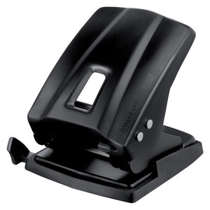 Maped Office Essentials two hole punch in black with a moulded Maped Office logo and a finger window in the handle