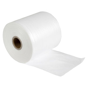 Roll of Marbig Professional 200mm air cushion pillow film on a cardboard core with a length of flat film unrolled