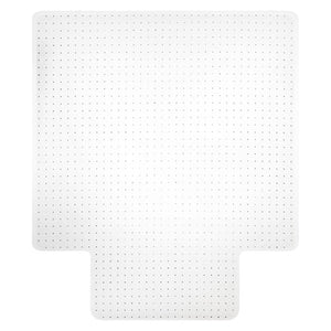 Marbig Duramat 87225 large clear keyhole chairmat seen from above, showing the gripper dots across the mat and the tongue at the front