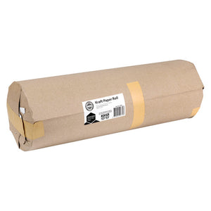 Marbig Professional 600mm x 100m kraft paper roll, 200gsm, wrapped in a brown paper outer with tan tape bands and a white Marbig Professional Series label