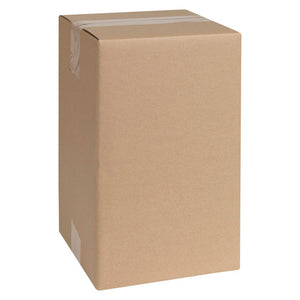 Marbig Professional 51018 plain brown pallet carton, 185 x 185 x 300mm, shown assembled and taped shut on a white background