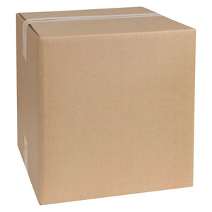 Square Marbig Professional 51022 brown pallet carton, 285 x 285 x 300mm, assembled and taped closed, against a white background