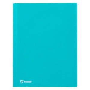 Front of the blue Marbig Professional 2065101 display book with a shield mark and the word ANTIMICROBIAL printed in the lower left corner