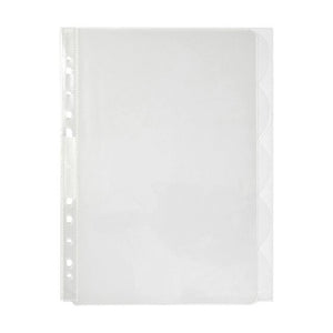 Marbig Professional 37825 clear polypropylene View Tab dividers with five stepped round transparent tabs and a punched binding strip