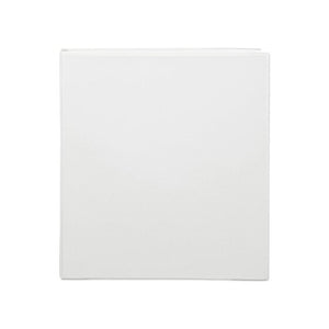 Front of a white Marbig Clearview A4 insert binder photographed flat, the clear overlay edge faintly visible
