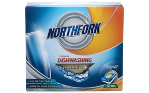 Northfork Dishwashing Tablets All in One box of 50, front of pack