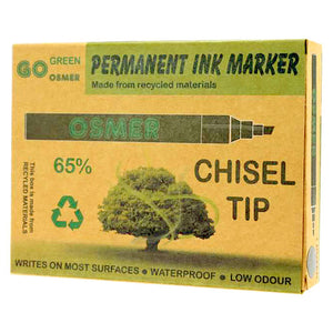 Osmer Permanent Marker Chisel Tip Black Box of 144 - image 1