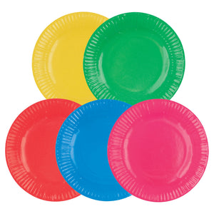Zart Paper Plates Round Coloured 18cm Pack of 50 Five Colours