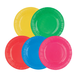 Zart Paper Plates Round Coloured 23cm Pack of 50 300gsm Five Colours