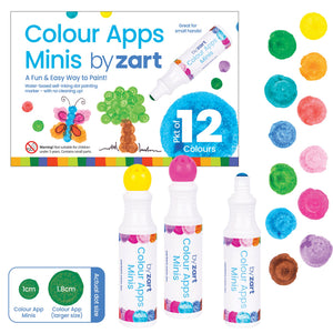Zart Colour Apps Minis Box of 12 Self-Inking Dot Paint Markers Ages 3+