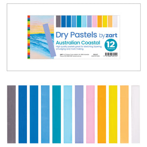 Zart Dry Pastels Australian Coastal Colours Pack of 12 Student Quality