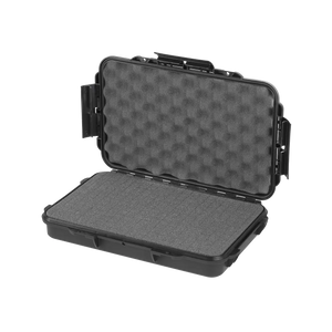 Panaro MAX003S waterproof case in black with Cubed Foam, closed front view showing latches and moulded shell