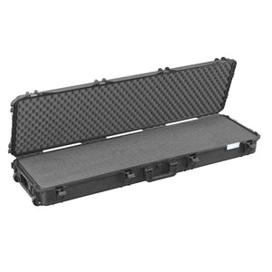 Panaro MAX1350S open, showing grey cubed pick and pluck foam along the full base and convoluted foam in the lid