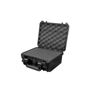 Panaro MAX235H105S waterproof case in black, closed front view showing latches and moulded shell