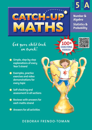 Front cover of Catch-Up Maths Number and Algebra Statistics and Probability Year 5 Book A by Deborah Frendo-Toman