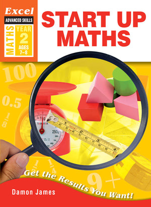 Front cover of the Excel Advanced Skills Start Up Maths Year 2 workbook from Pascal Press, shown as the main product image