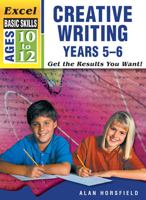 Front cover of the Excel Basic Skills Creative Writing Years 5-6 workbook from Pascal Press, shown as the main product image