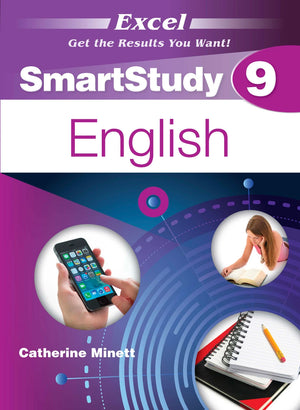 Front cover of the Excel SmartStudy English Year 9 workbook from Pascal Press, shown as the main product image
