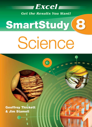 Front cover of the Excel SmartStudy Science Year 8 book from Pascal Press, shown as the main product image