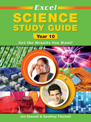 Front cover of Excel Study Guide Science Year 10 from Pascal Press, shown as the main product image for this secondary school science study guide