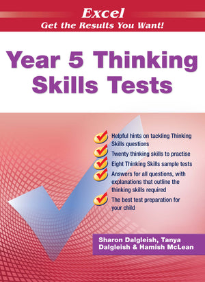 Sample interior page from the Excel Thinking Skills Tests Year 5 workbook as shown in the publisher gallery
