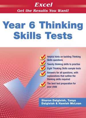 Sample interior page from the Excel Thinking Skills Tests Year 6 workbook as shown in the publisher gallery
