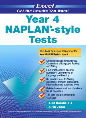 Sample interior page from the Excel Year 4 NAPLAN-style Tests workbook as shown in the publisher gallery