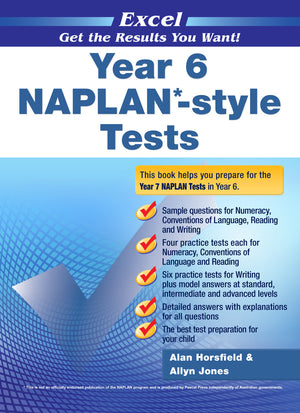 Sample interior page from the Excel Year 6 NAPLAN-style Tests workbook as shown in the publisher gallery