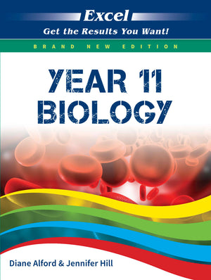 Front cover of the Excel Year 11 Biology Study Guide from Pascal Press, shown as the main product image