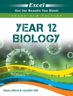 Front cover of Excel Year 12 Biology Study Guide from the Pascal Press Excel range, shown as the main product image