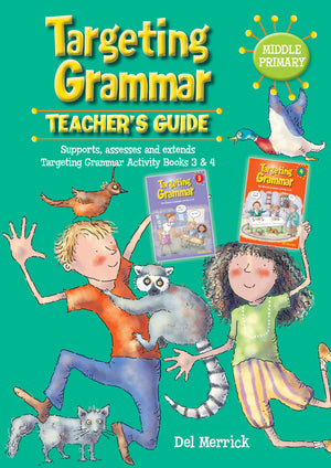 Front cover of Targeting Grammar Teacher's Guide Middle Primary from Pascal Press, the main product image on the publisher page
