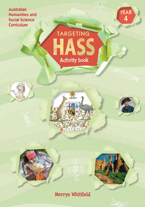 Front cover of Targeting HASS Activity Book Year 4 from Pascal Press, the main product image on the publisher page