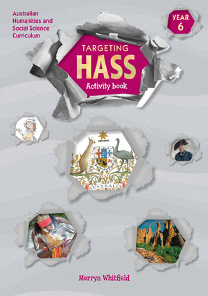 Front cover of Targeting HASS Activity Book Year 6 from Pascal Press, the main product image on the publisher page