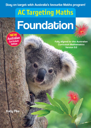 Front cover of the Targeting Maths Foundation Student Book from Pascal Press, the main product image