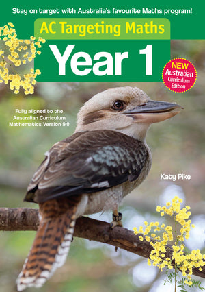 Front cover of the Targeting Maths Year 1 Student Book from Pascal Press, the main product image