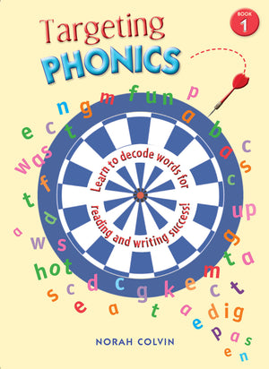 Front cover of the Targeting Phonics Book 1 phonics activity book from the Targeting series published by Pascal Press
