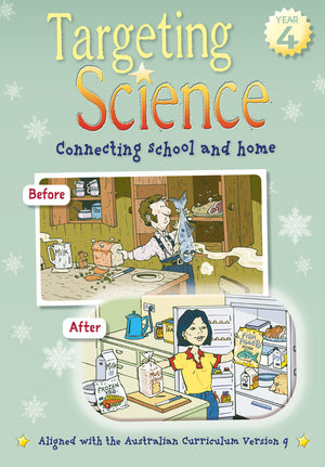 Front cover of the Targeting Science Year 4 science activity book from the Targeting series published by Pascal Press