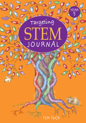Front cover of Targeting STEM Year 5 by Tim Tuck, a Pascal Press STEM project journal for primary students