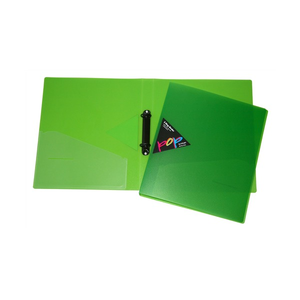Pop A4 20 Ring Binder Translucent Lime