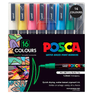 Posca PC-3M Paint Marker Pen Bullet Fine Assorted Wallet of 16 - image 1