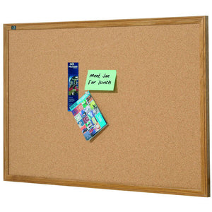 Quartet Corkboard Oak Frame 1200 x 1800mm