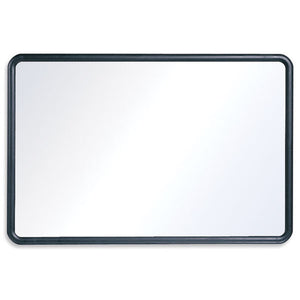 Quartet Contour whiteboard with a plain white writing surface inside a black plastic frame with rounded corners, the image ACCO Australia show for both Contour sizes