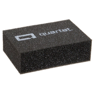 Quartet QTFLEXERASER30 Flex foam eraser, a charcoal foam block with the Quartet logo printed in light grey. 1 eraser is shown, not the box of 30