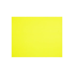 Single sheet of Quill Fluoro Board 510 x 635mm in fluoro yellow, shown flat on a white background